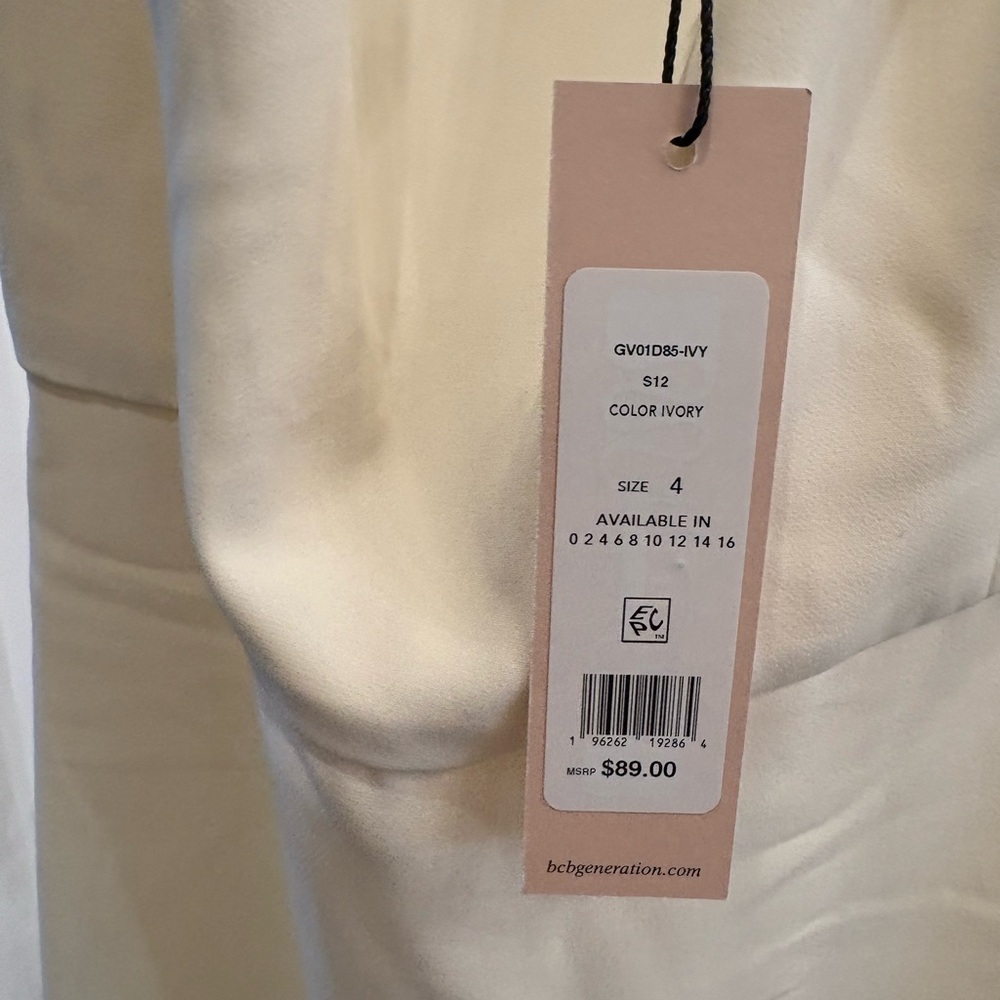BCBGeneration Cream Ruffle Dress - Picture 3 of 4